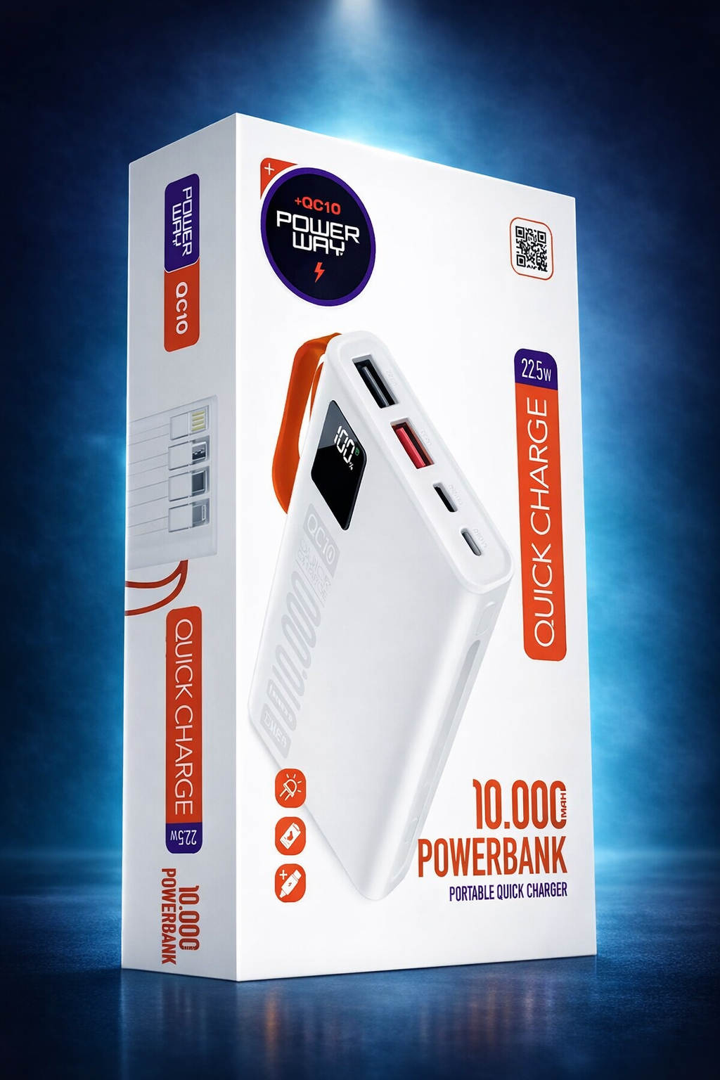 (Powerway QC10) Beyaz 10.000 Mah