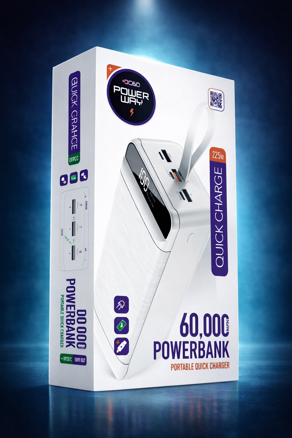 (Powerway QC60) 60.000 Mah  Beyaz