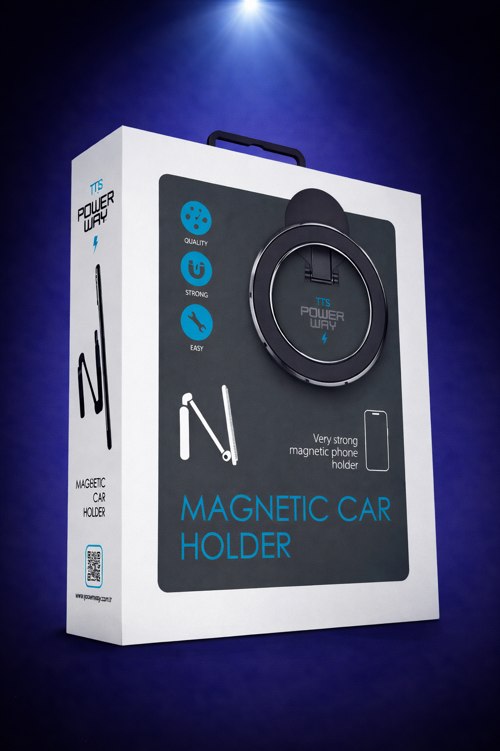 Powerway TT55 Mıknatıslı Araç İçi Yapışkanlı Magsafe Destekli Telefon Tutucu