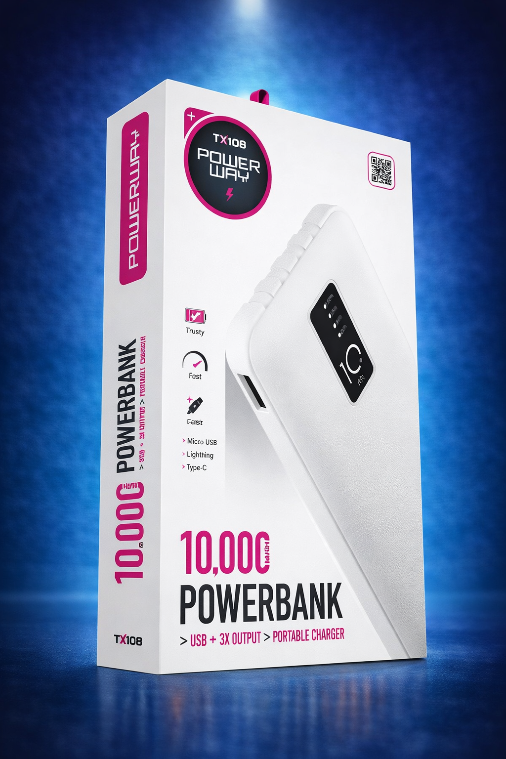 (Powerway TX108) 10.000 Mah Beyaz